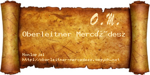 Oberleitner Mercédesz névjegykártya